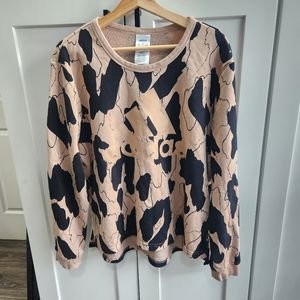 Adidas Zoe Saldana Collection U-4-U Crew Sweatshirt Tan Black XL